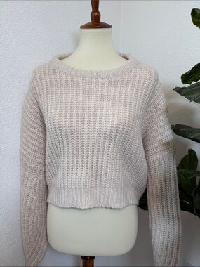 Oak + Fort cropped chunky sweater